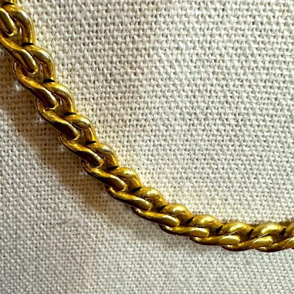 Madewell Gold Chunky Curb Chain Necklace Preppy Casual Classic Jewelry - Picture 2 of 10